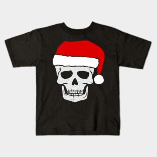 Merry Christmas Santa Skull Kids T-Shirt